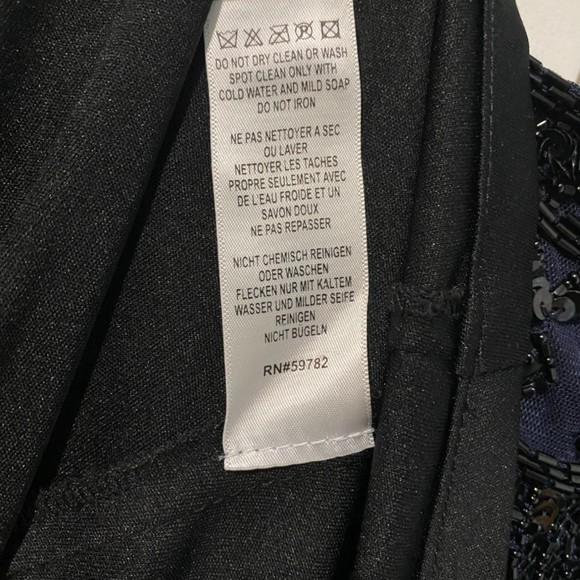 ADRIANNA PAPELL Black Maxi Dress w/Beaded Bodice Size 8 - Picture 11 of 13